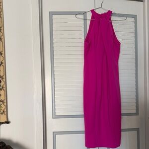 NWOT Julia Jordan Fuchsia Halter Midi Dress